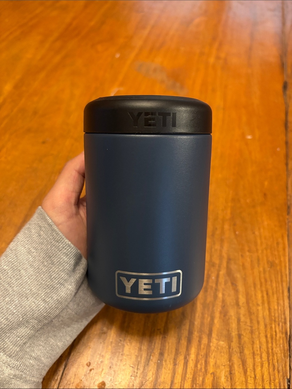 Yeti 12 Oz Can Insulator in Deep Blue with Black Lid